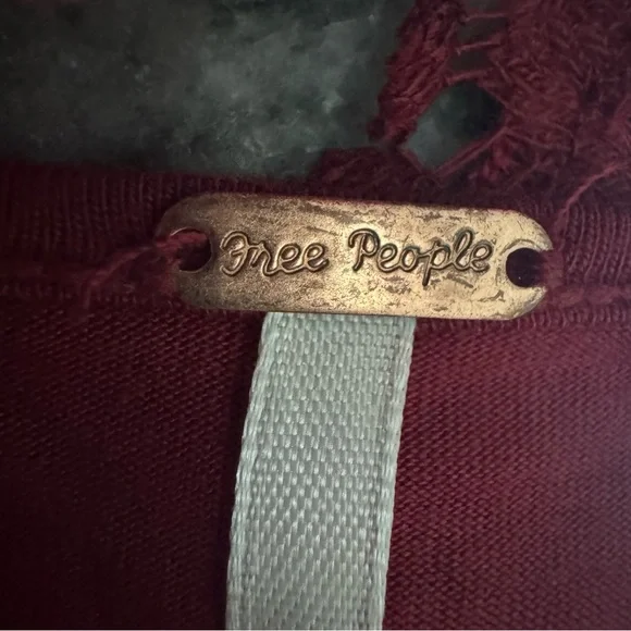 Free People Lily Lace Blouson Dress Red Raisin Size Small (T1) - Picture 8 of 10